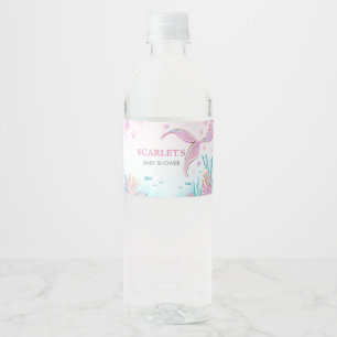 Etiqueta de botella de agua para baby shower de si