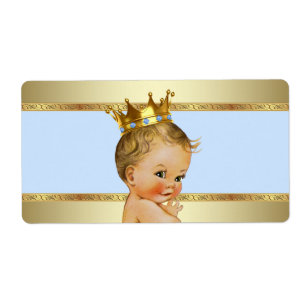 Etiqueta de botella de agua para ducha de bebé prí