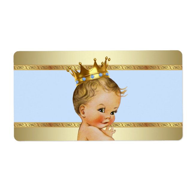 Etiqueta de botella de agua para ducha de bebé prí (Frente)