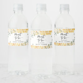 Etiqueta de botella de agua para ducha de novia de