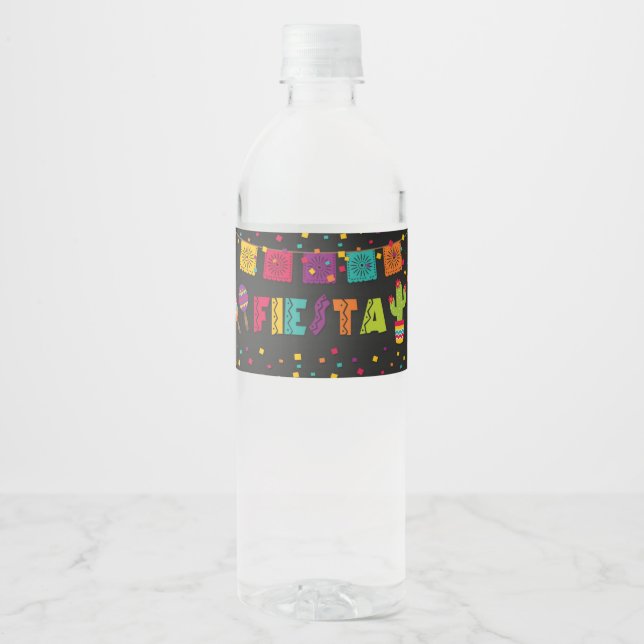 Etiqueta de Botella de Agua para Fiesta (Anverso)