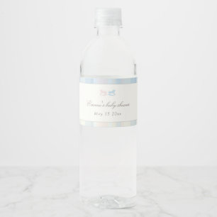 Etiqueta de botella de agua para revelación de gén