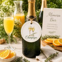 Etiqueta de Botella de Barra de Mimosa de Champán