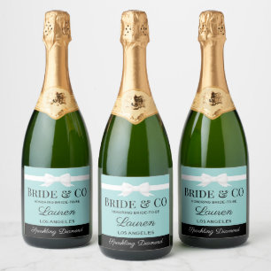 Etiqueta de botella de bebida para novia inspirada