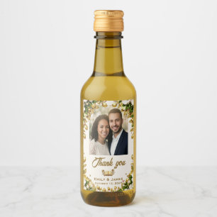 Etiqueta de botella de boda de dogwood de Carolina