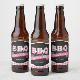 Etiqueta de botella de cerveza Baby Q - Lt Pink