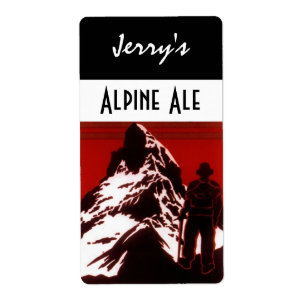 Etiqueta de botella de cerveza casera Alle alpino
