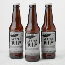 Etiqueta de botella de cerveza de la fiesta de Hal