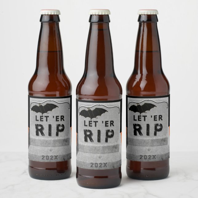 Etiqueta de botella de cerveza de la fiesta de Hal (Botellas)