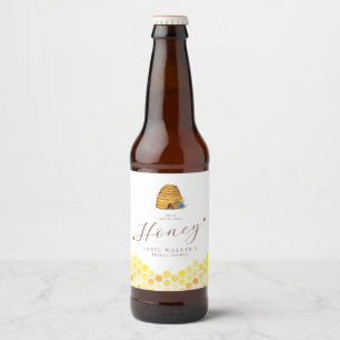 Etiqueta de botella de cerveza para despedida de s