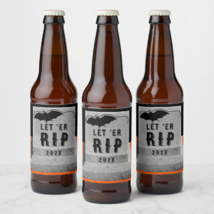 Etiqueta de botella de cerveza para fiesta de Hall
