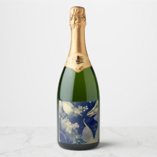 etiqueta de botella de champán