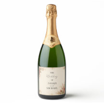 etiqueta de botella de champán de jardín de rosas 