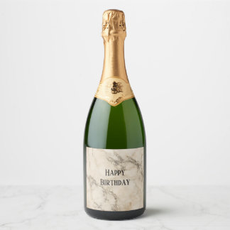 etiqueta de botella de champán de mármol vintage