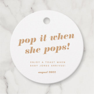 Etiqueta de botella de champán para la ducha de be