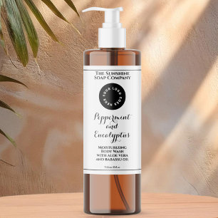 Etiqueta de botella de cosméticos blancos impermea