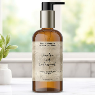 Etiqueta de botella de cosméticos con lámina de pe