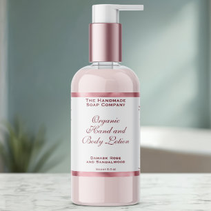 Etiqueta de Botella de Cosméticos de Hoja de Pink