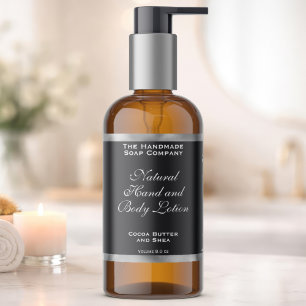 Etiqueta de Botella de Cosméticos de Hoja Gris y P