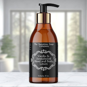 Etiqueta de Botella de Cosméticos de Marco Antiguo