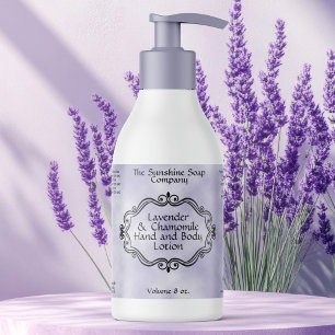 Etiqueta de Botella de Cosméticos de Púrpura con M
