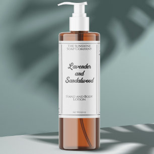 Etiqueta de botella de cosméticos impermeable blan