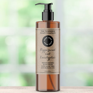 Etiqueta de botella de cosméticos kraft impermeabl