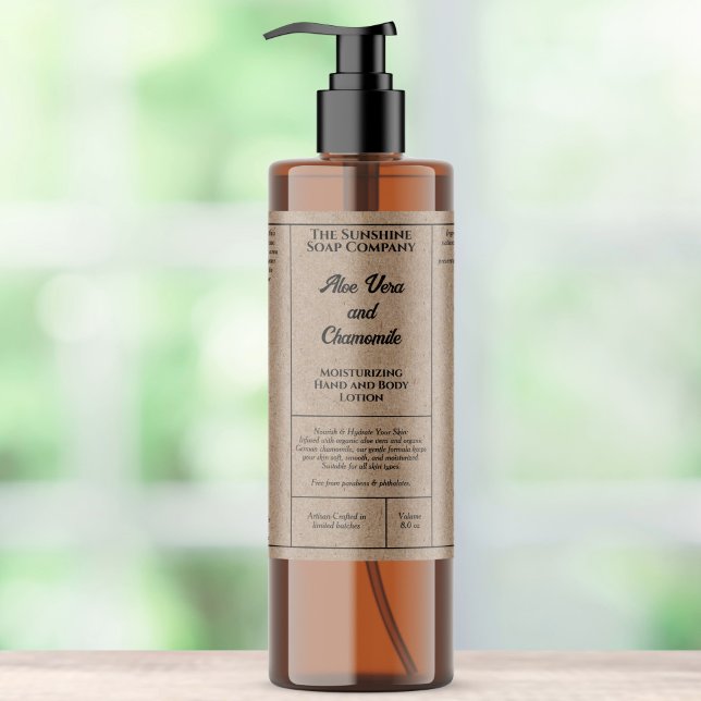 Etiqueta de botella de cosméticos rústicos Kraft 4 (Subido por el creador)