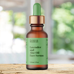 Etiqueta de Botella de Cosméticos Verde Claro Mode