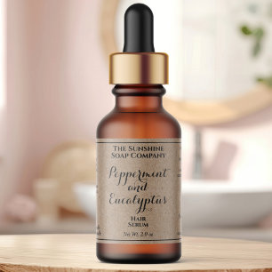 Etiqueta de botella de cuentagotas de cosméticos c