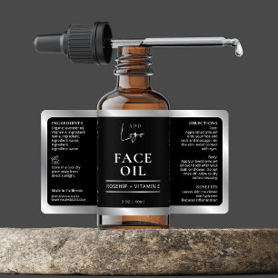 Etiqueta de Botella de Cuidados de la Piel Cosméti