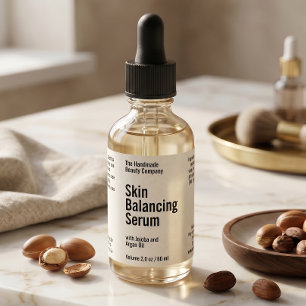 Etiqueta de Botella de Gotero de Cosméticos Minima
