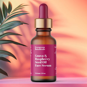 Etiqueta de Botella de Gotero de Cosméticos Rosa M