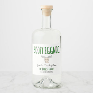 Etiqueta de botella de huevo grande casera