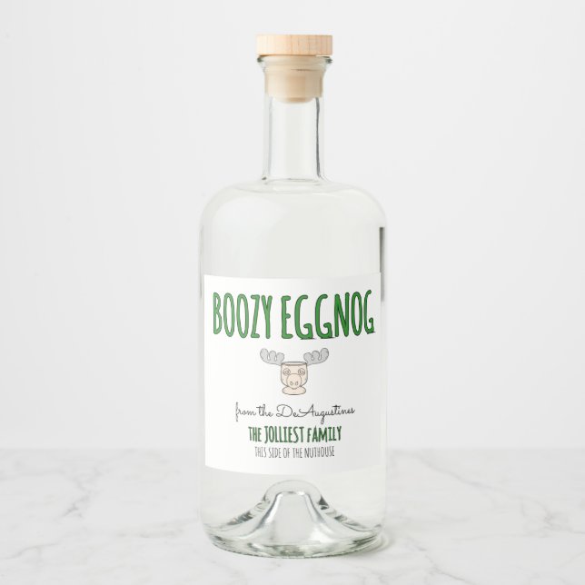 Etiqueta de botella de huevo grande casera (Anverso)