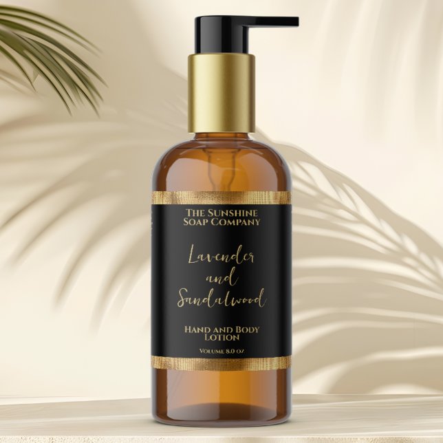 Etiqueta de botella de Relieve metalizado negro y  (Subido por el creador)