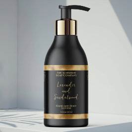 Etiqueta de botella de Relieve metalizado negro y