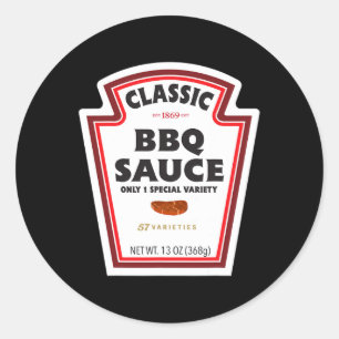 Etiqueta de botella de salsa Clic Bbq divertida di