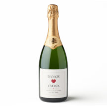 Etiqueta de botella de vino de boda personalizada 