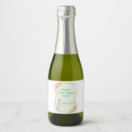 Etiqueta de Botella de Vino de Boda y Vino Espumos