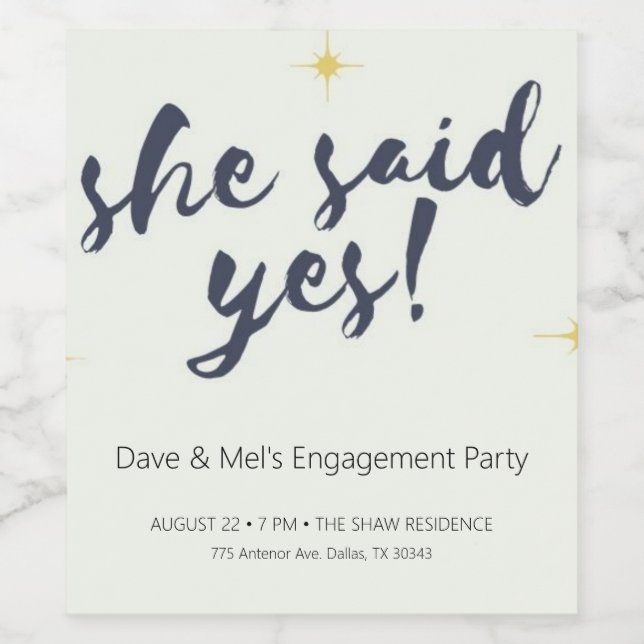 Etiqueta de botella de vino de invitación a partic (Etiqueta única)