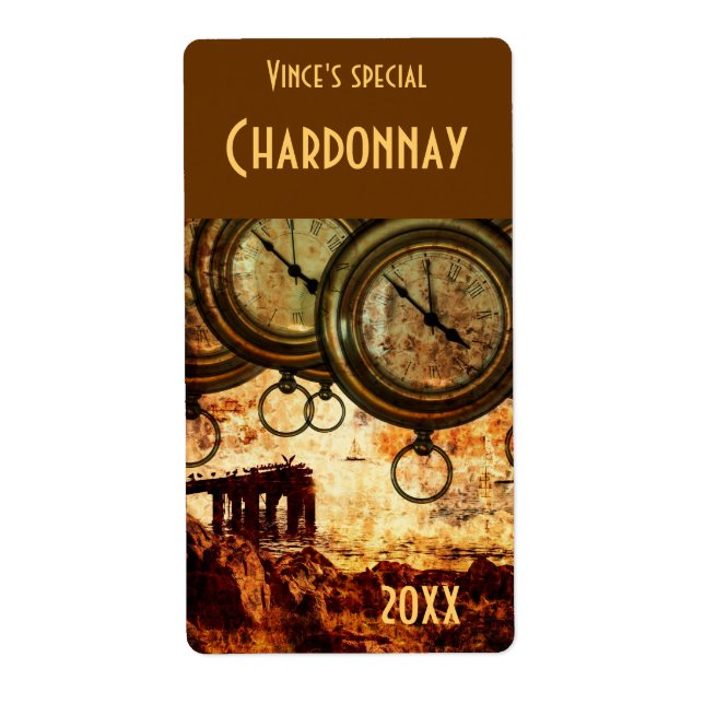 etiqueta de botella de vino eternamente (Frente)