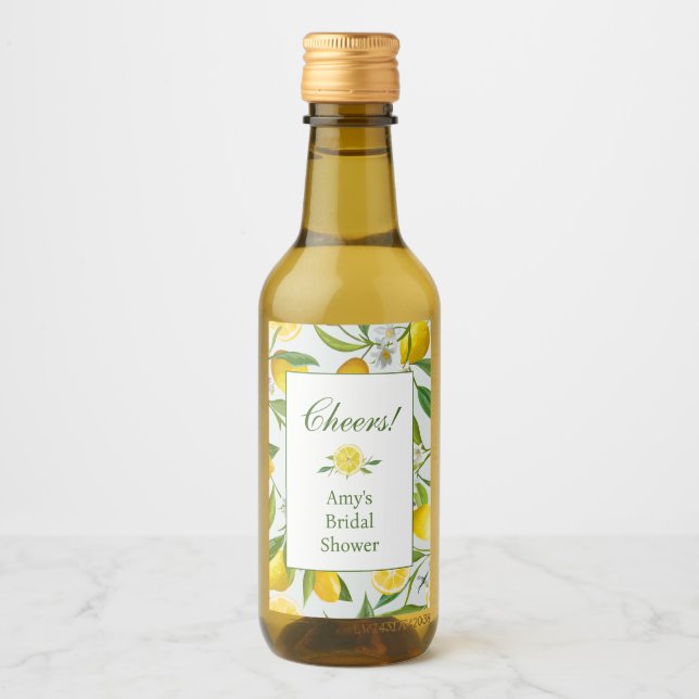 Etiqueta de botella de vino miniatura Lemon Main S (Anverso)