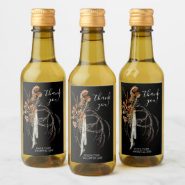 Etiqueta de Botella de Vino Miniatura para Boda Bo