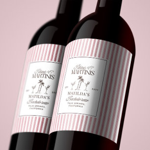 Etiqueta de botella de vino para despedida de solt