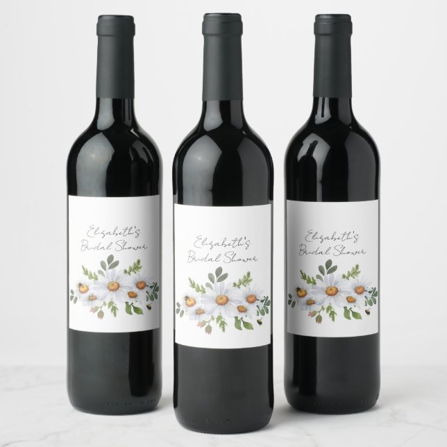 Etiqueta de botella de vino para ducha de novia co (Botellas)