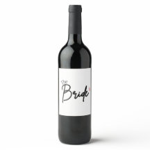 Etiqueta de botella de vino para la novia - Champá