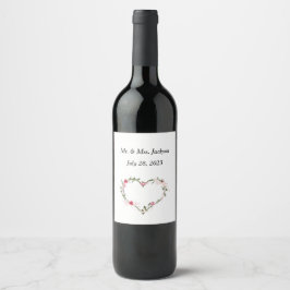 Etiqueta de botella de vino personalizada