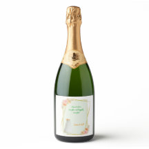 Etiqueta de Botella de Vino y Vino Espumoso para B