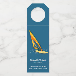 Etiqueta de botella de windsurf